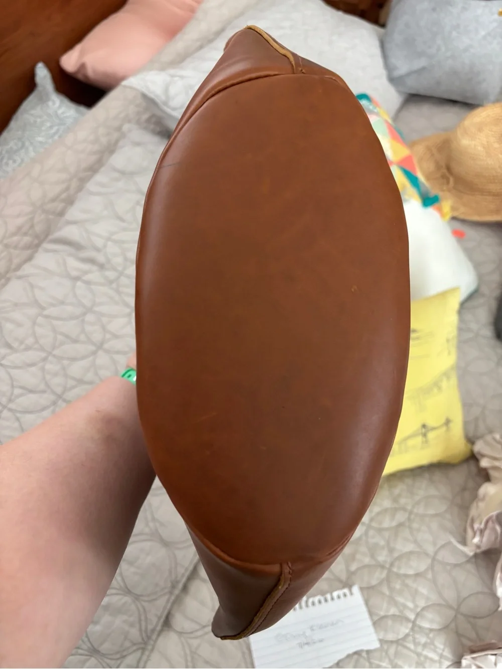 Portland Leather large Kangaroo bag in Honey